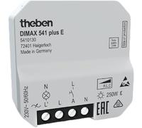 Theben 5410130 DIMAX 541 plus E regulador universal empotrado R/L/C | empotrado, reconocimiento automático de carga, 250 W LED, manejo por pulsador, memoria, función de sueño, diseño compacto