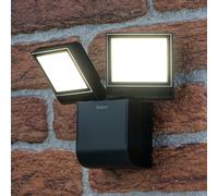 Theben Aplique LED para exterior theLeda S17-100L, negro, 2 luces True