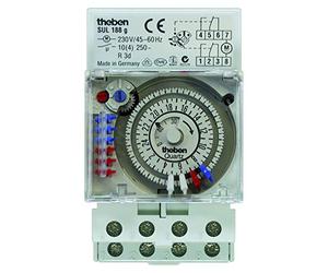 Theben sul188g - Interruptor horario din 3 módulos 24h 2x10a reserva
