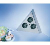 THEBO Triángulos 3fach Enchufe Acero Inox Caja Ángulo Dreiecks-Energiebox