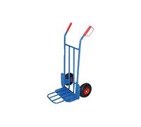 Theca - Carretilla almacen pala recta rueda neumatica acero rojo