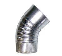 Theca - Codo 45º espesor 0,5mm diámetro 125mm chapa galvanizado