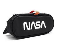 TheCartoonWorld Estuche ovalado para bolso escolar - NASA, Negro, Estuches Escolares