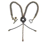 thecostumebase 007 Collar argelino Loveknot Vesper Lynd Casino Royale Accesorios nudo de amor, metálico, talla única, acero inoxidable