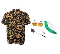 thecostumebase Fear & Loathing Las Vegas Camisa Sombrero Naranja Gafas Porta Cigarrillos Swatter Duke (XL)