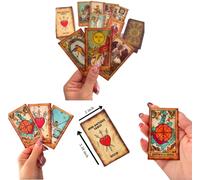 TheDarknessUnicorn Mini tarot antiguo de tamaño de bolsillo para altar, mini oráculo, juego de adivinación