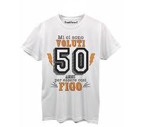 thedifferent Camiseta de hombre con gráficos de cumpleaños - 50 cincuenta años para ser coso - Idea regalo papá tío hijo amigo abuelo, Color blanco., M