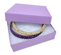 TheDisplayGuys - Caja de regalo con relleno de algodón, 100 unidades, color morado lavanda, 3 1/2 x 3 1/2 x 1 (#33), Lavanda púrpura, 100