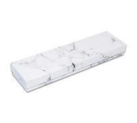 TheDisplayGuys - Caja de regalo de cartón, 100 unidades, relleno de algodón, color blanco mármol, 8 1/16 x 2 1/4 x 1 3/8 (#82), Blanco mármol, 100