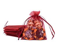 TheDisplayGuys - Paquete de 100 bolsas de regalo de organza transparente de 3 x 4 pulgadas con cordón, para joyas, caramelos, bodas, fiestas, regalos de malla