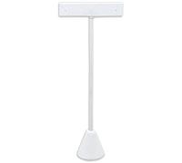 TheDisplayGuys - Torre de exhibición de joyería en T de 5-3/4 pulgadas - Cuero sintético blanco - Soporte para pendientes / soporte para pulsera (individual)