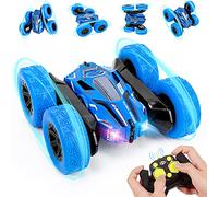 Thedttoy Coche RC Monster Truck Juguete para Niños y Niñas de 3 a 12 Años | 4WD radiocontrol acrobático,coche teledirigido infantil,Control Remoto,Alta Velocidad, Agua y Tierra, Azul