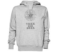 Thee Oh Sees Eye Gris Jersey Sudadera con Capucha Unisexo Hombre Mujer Tamaño L Grey Unisex Hoodie Size L