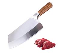 Theexecva Cuchillo de carne, cuchillo picador de acero inoxidable con alto contenido de carbono de 8 pulgadas, cuchillo de chef multiusos para el hogar y la cocina con mango ergonómico