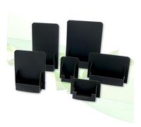 thefoldstands 2x6 Flyer Stand Plegable Black Eco Design Juego Mixto 2 x Cada uno para folletos Postales A5+A6+DIN Largo Vertical+Tarjetas de Visita Cada uno Vertical+Horizontal, para Uso a Corto