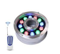 THEGA Anillo Luz LED para Fuentes, Luces Sumergibles para Estanques, Lámpara LED Sumergible para Piscinas, Luces Jardín con Orificio Central Impermeables IP68, Luz Decorativa(RGB,6w-24v)