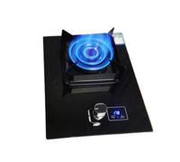 THEGA Cocina De Gas De 1 Quemador, 5,2 KW, De Vidrio Templado, con Temporizador De Fuego Alto De Nueve Cavidades Y Encendido Automático, Ideal para Cocina, Camping(LPG)
