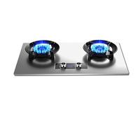 THEGA Cocina De Gas De 2 Quemadores, 5,2 KW, Empotrada, Encendido Automático con Temporizador Inteligente, Protección contra Llamas por Termopar, Ideal para Caravanas(LPG)