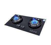 THEGA Cocina De Gas De 2 Quemadores, 5,2 KW, Empotrada, Encimera, Encendido Automático con Protección contra Llamas, Accesorios para Cocinar Y Acampar(LPG)