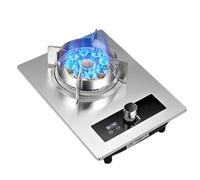 THEGA Cocina De Gas De Acero Inoxidable, Cocina De Camping De Un Solo Quemador De 5,2 KW, Temporizador Independiente, con Protección contra Apagado, para Cocinas Domésticas(NG)