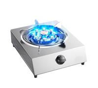 THEGA Estufa De Gas Butano, Cocina De Sobremesa con Encimera De Gas De Un Solo Quemador, Temporizador De Fuego Alto De Nueve Cavidades De 5,2 W, con Protección contra Apagado De Llama(NG)