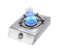 THEGA Estufa De Gas - Cocina De Sobremesa con Un Solo Quemador, 5,2KW Nueve Cavidades, Reguladores De Acero Inoxidable para Catering, con Protección contra El Apagado(NG)