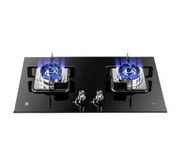 THEGA Estufa De Gas De Interior De 5.0 KW - Placa De Gas Independiente De 2 Quemadores, Cocina De Vidrio Templado, Ajuste De Potencia De Fuego, Ideal para Cocinas De Camping(LPG)