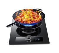 THEGA Estufa De Gas para Interiores De 5,2 KW: Placa De Gas De 1 Quemador Integrada, Placa De Cocina De Vidrio Templado, con Protección contra Llamas Y Temporizador(LPG)