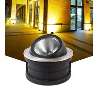 THEGA Luces Empotrables Exteriores - Luces LED Jardines, Focos Empotrables Exteriores AC220V, Foco/proyector LED Impermeable IP67, Foco para Árboles De Jardín, Lámpara Suelo(Warm White,15W)