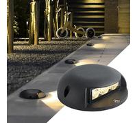 THEGA Luz LED Empotrable Exteriores - Luces LED para Suelo, Luces Paisaje Impermeables IP65, AC12/24V Iluminación Lateral 1 Lado Faretto Incasso A Terra, para Puentes/Jardines(White,3W)