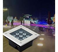 THEGA Luz Paisaje Suelo, Luces Enterradas Exteriores AC85-265V, Luz Enterrada Cuadrada IP67 Prueba Agua Foco Empotrable Exteriores, para Decoración Paisajes, Iluminación Aceras(Warm White Light,36W)