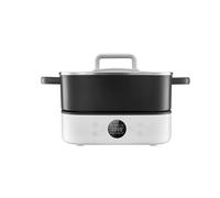 THEGA Olla Eléctrica Multifuncional De 6 L Y 2000 W, con Control De Temperatura De 6 Niveles, Recipiente Antiadherente Desmontable Y Calentamiento Rápido; para Familias De 4 A 6 Personas