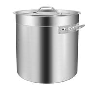 THEGA Olla Grande De Acero Inoxidable con Tapa, Fondo Compuesto De Triple Capa Y Tapa Ajustada para Cocinar Sopas, Guisos Y Más(17 Litre with Lid)
