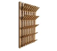THEGA Perchero De Pared Con Forma De Tecla De Piano, De Madera Maciza Natural, Ganchos Modernos Únicos Reversibles, Para Colgar Ropa, Bolsos, Sombreros Y Paraguas(55 * 126cm)