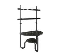 THEGA Soporte De Suelo Portátil para TV, Trípode con Bandeja, para Pantallas De TV Planas/Curvas De 43 A 90 Pulgadas, con Estante Giratorio De Altura Ajustable, Soporta hasta 58 Kg(B)