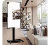 THEGA Soporte TV Móvil con Ruedas - Soporte Suelo Portátil Pantallas Planas LED 32 A 75 Pulgadas, Carro De TV Móvil con Altura Ajustable, Pantalla Fija Horizontal Y Vertical(40-75in TV)