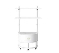 THEGA Soporte Universal para Televisores De Pantalla Grande, Mueble Móvil para TV con Cajones, Carrito De Pie para Sala De Estar, Dormitorio, Estilo Minimalista Moderno(White)