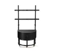 THEGA Soporte Universal para Televisores De Pantalla Grande, Mueble Móvil para TV con Cajones, Carrito De Pie para Sala De Estar, Dormitorio, Estilo Minimalista Moderno(Black)