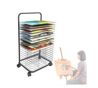 THEGA Tendedero De Arte De 20 Capas, con Intervalos De 3,5 Cm, Apilable Y Móvil, para Aulas, Resistente