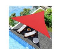 THEGA Toldo De Vela Para Patio, Triangular, Impermeable, Para Jardín, Con Protección UV Y Cuerda, Ideal Para Fiestas En El Patio, Balcón, Piscina Y Porche(Red,Triangle 3.6 * 3.6 * 5.1m)