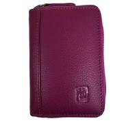 TheGloveHut Cartera de cuero de alta calidad para tarjetas de crédito, protección RFID, en caja de regalo, fucsia, Talla única, Tarjetero Consertina