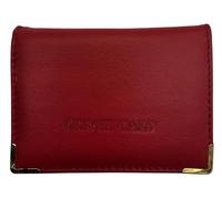 TheGloveHut Cartera de piel auténtica suave para tarjetas de viaje, tarjetas de crédito, identificación, collage, cartera (rojo), Red, Talla única, Tarjetero de piel