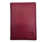 TheGloveHut Cartera unisex de piel auténtica de alta calidad, con protección RFID, rosa fucsia, Talla única, Tarjetero de piel