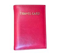 TheGloveHut Funda tipo cartera para tarjetas de viaje, autobús, pases, carril, Red, Tarjetero de piel