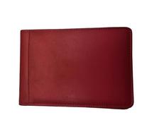 TheGloveHut Portatarjetas de piel auténtica de alta calidad para discapacitados y documentos de viaje, Red, Talla única, Cartera de piel
