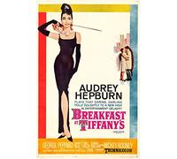 Theissen Breakfast at Tiffanys Audrey Hepburn Holly Golightly Romantic Comedy Movie Film Poster - Matte Poster Frameless Gift 11 x 17 pulgadas (28cm x 43cm) *IT-00174