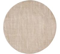 THEKO Alfombra de viscosa tejida a mano estilo vintage crema diam 150 cm