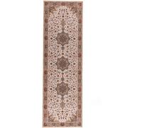 THEKO Alfombra oriental floral tejida a máquina en lana natural