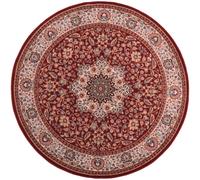 THEKO Alfombra oriental floral tejida a máquina en lana natural