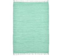 THEKO Alfombra reversible de algodón tejida a mano - menta - 120x180 cm